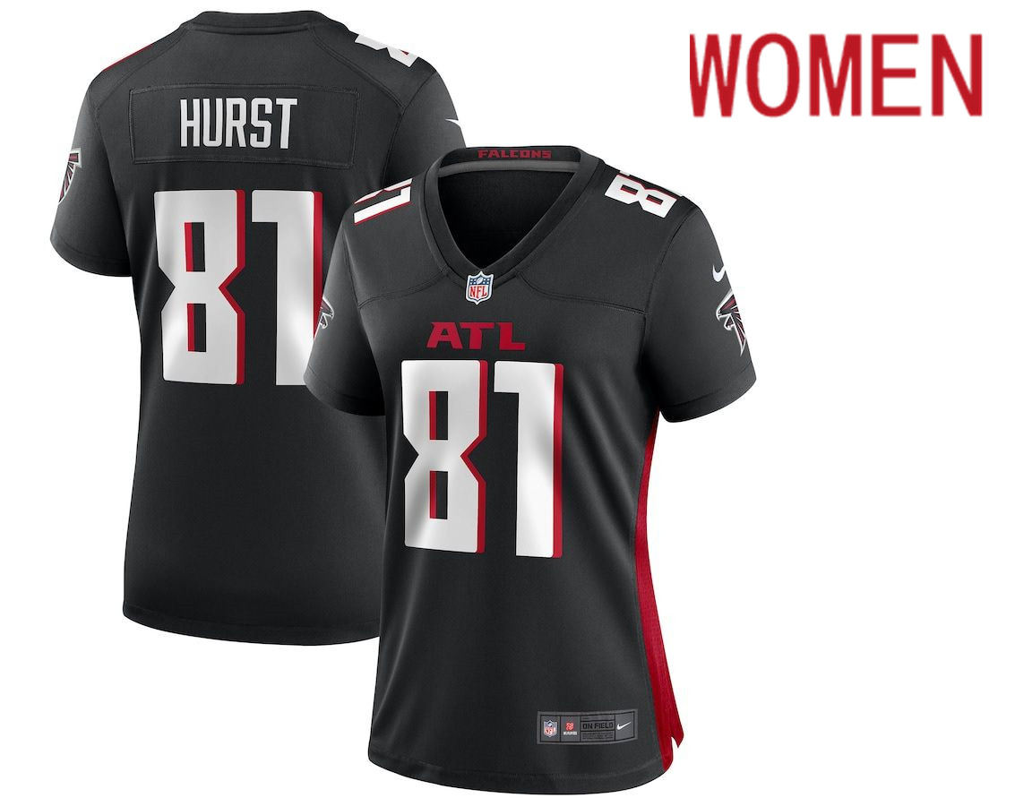 Women Atlanta Falcons 81 Hayden Hurst Nike Black Game NFL Jersey